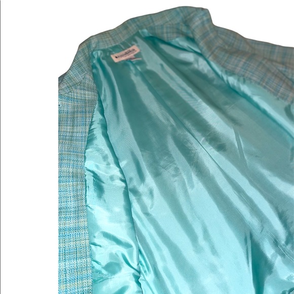 NWOT Appleseed’s - Women’s Petite Size 10P Blue & Green Blazer Jacket Coat - Picture 12 of 14